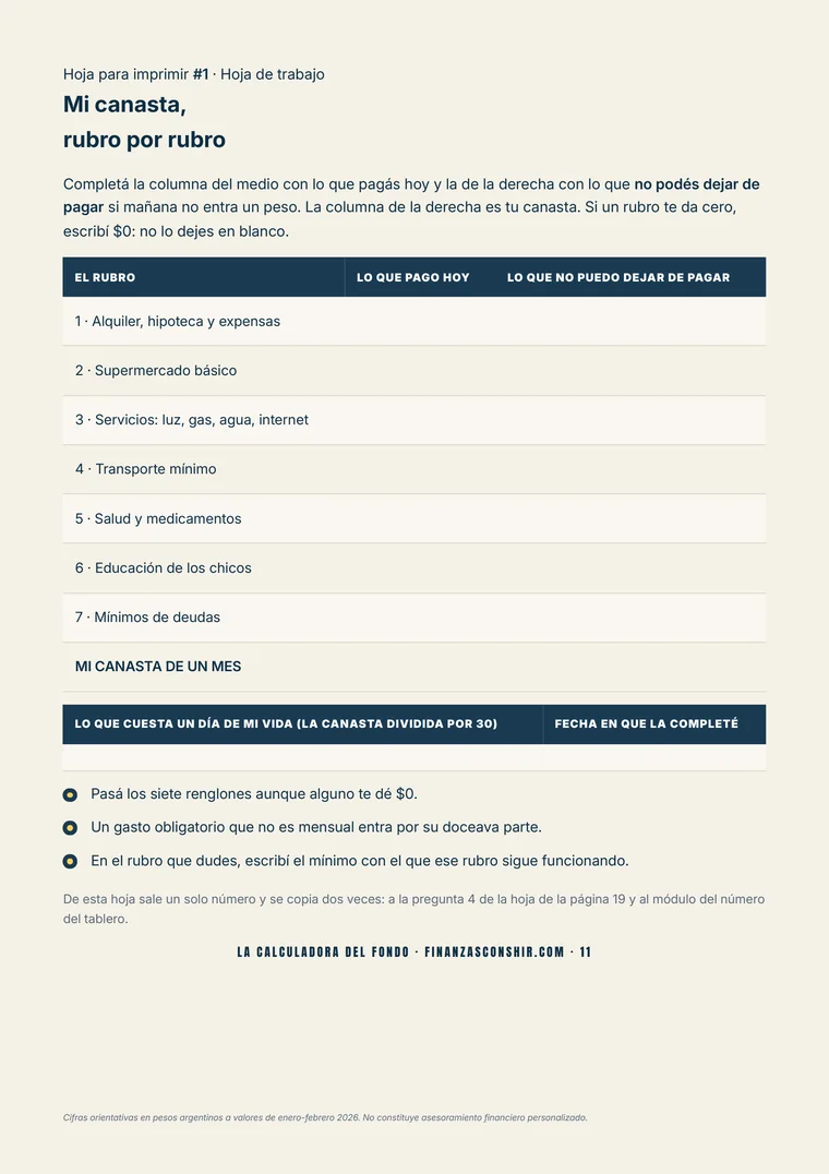 La calculadora &middot; Mi canasta, rubro por rubro