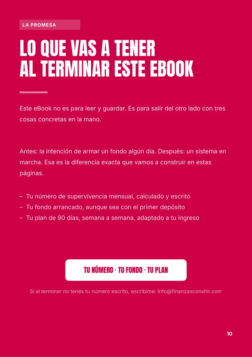 Página del ebook: lo que vas a tener al terminar