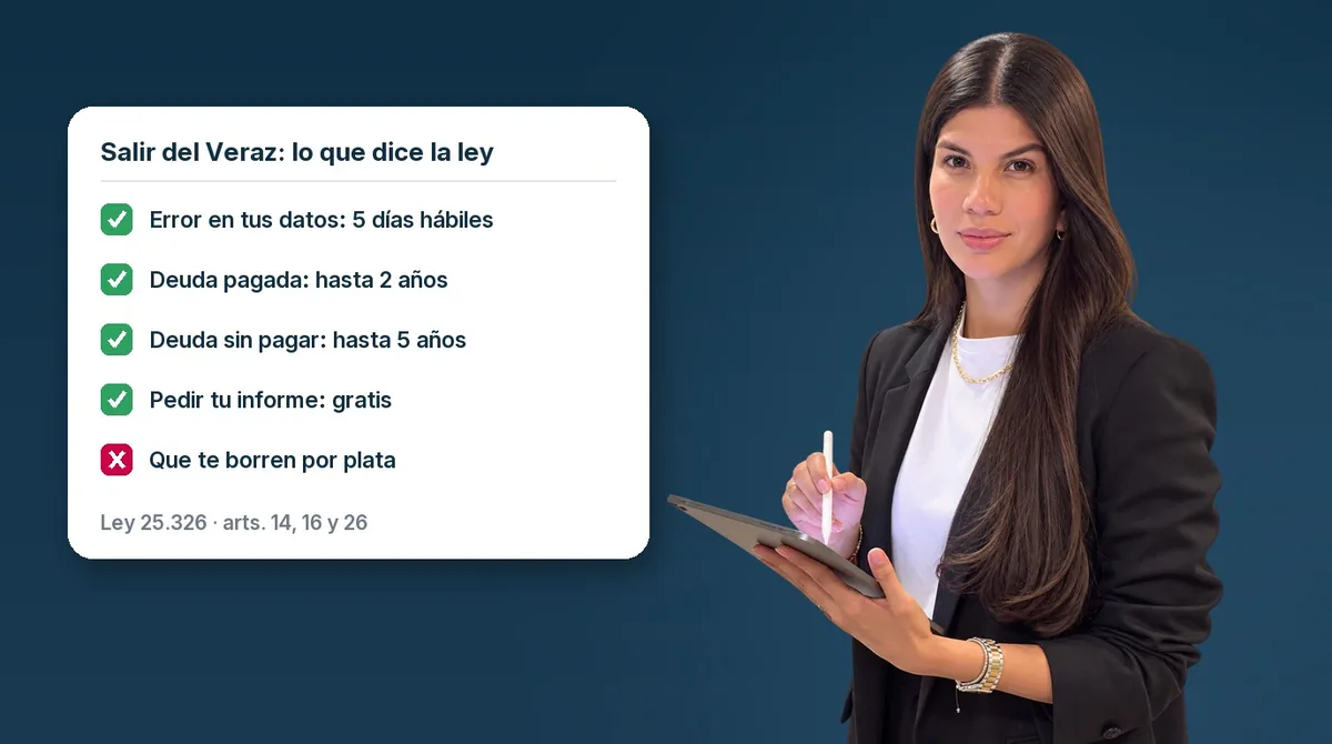 Portada del artículo: Cómo salir del Veraz: qué dice la ley y qué podés hacer vos gratis