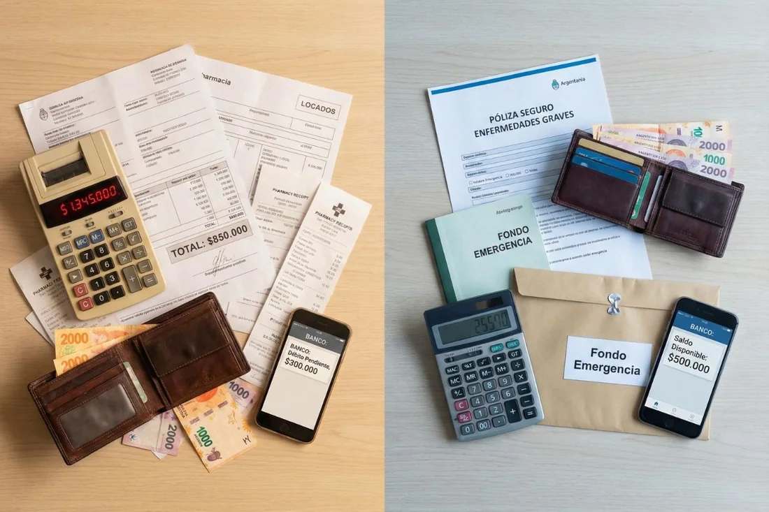 Comparativa visual del impacto financiero de una enfermedad grave