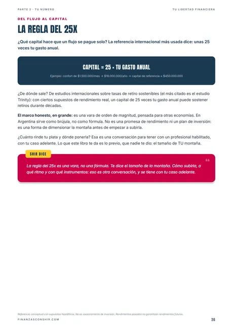 Página 26: la regla del 25x