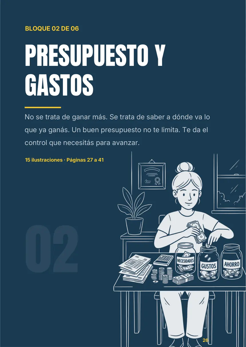Portadilla del bloque 2 del libro, Presupuesto y gastos
